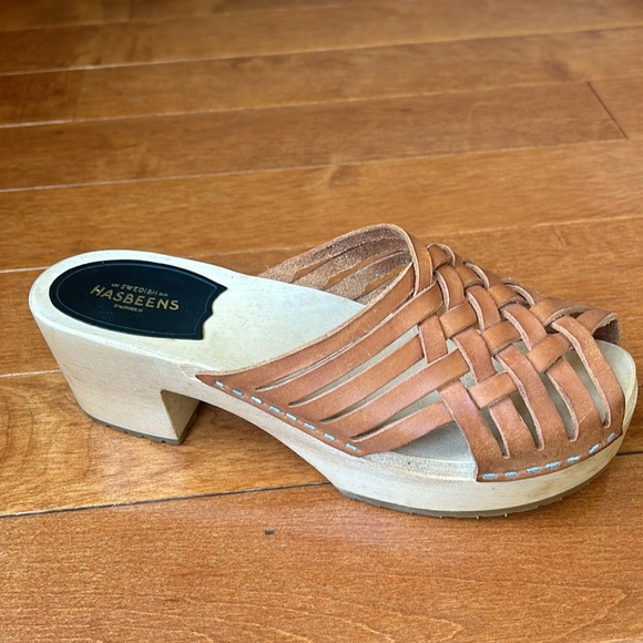 Swedish Hasbeens Monika Braided Platform Clog Size Euro 40 - Picture 9 of 11